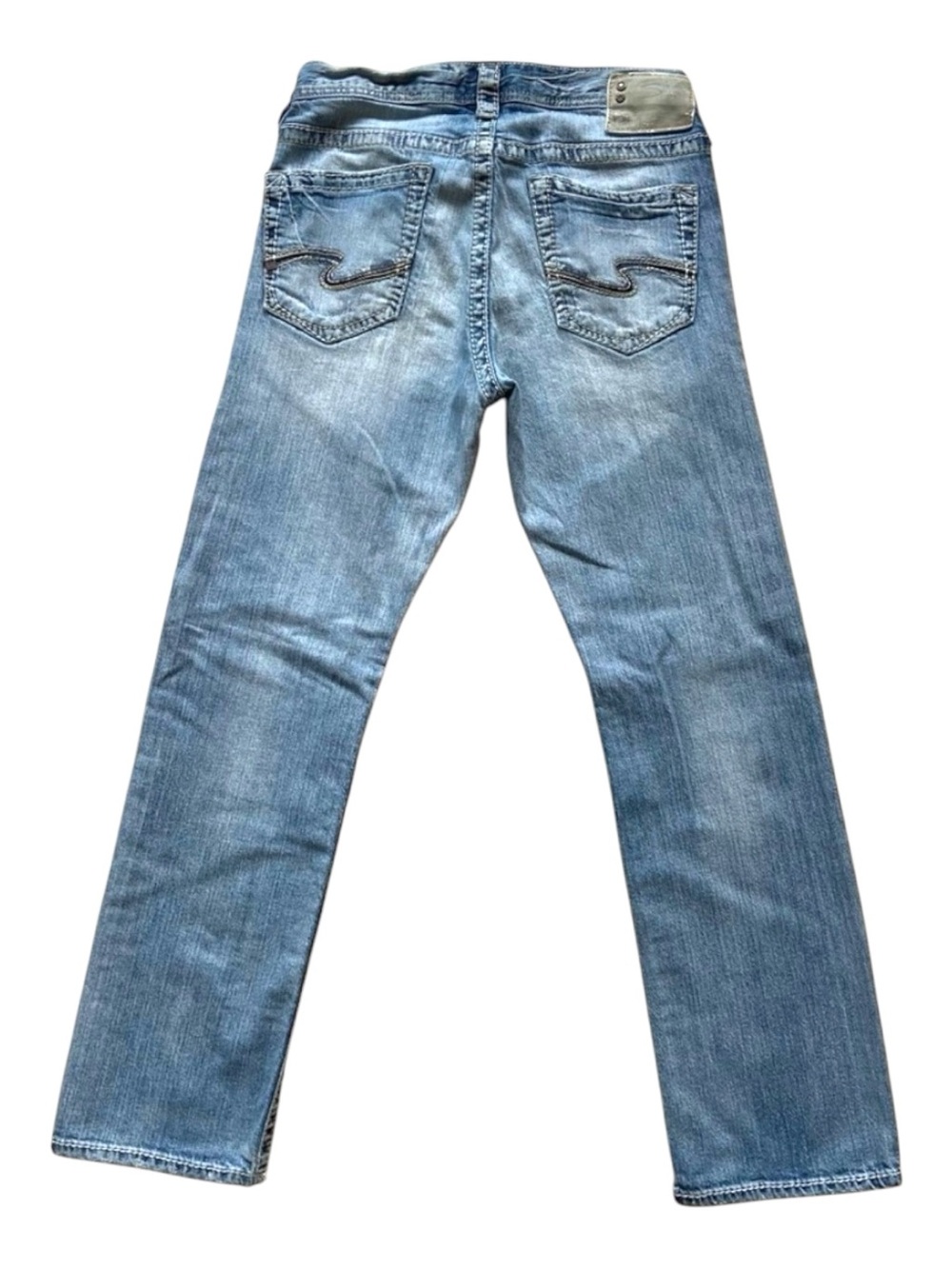 Silver jeans men Grayson light wash blue contrasting stitches straight size 31